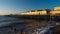 Grand Pier illuminated by the summer sunrise