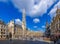 Grand Place Grote Markt with Town Hall Hotel de Ville and Maison du Roi King`s House or Breadhouse in Brussels, Belgium.