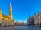 Grand Place Grote Markt with Town Hall Hotel de Ville and Maison du Roi King`s House or Breadhouse in Brussels, Belgium.