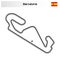 Grand prix race track for motorsport and autosport