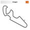 Grand prix race track for motorsport and autosport