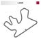 Grand prix race track for motorsport and autosport