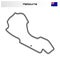 Grand prix race track for motorsport and autosport