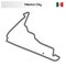 Grand prix race track for motorsport and autosport