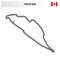 Grand prix race track for motorsport and autosport