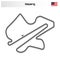 Grand prix race track for motorsport and autosport