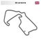 Grand prix race track for motorsport and autosport