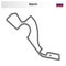 Grand prix race track for motorsport and autosport