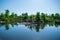 Grand Rapids, MI - May 130 2016: Beautiful calm scene in the Meijer Gardens