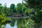 Grand Rapids, MI - May 130 2016: Beautiful calm scene in the Meijer Gardens