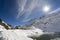 Grand Saint Bernard pass in winter