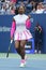 Grand Slam champion Serena Williams of United States celebrates victory after her round four match at US Open 2016