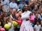 Grand Slam champion Serena Williams of United States celebrates victory after her round three match at US Open 2016