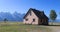 Grand Teton National Park mountain Mormon Row historic house 4K