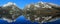 Grand Teton National Park, Rocky Mountains Landscape Panorama, Teton Range Reflected in Jenny Lake, Wyoming, USA