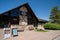 Grand Teton National Park, Wyoming - June 26, 2020: The Signal Mountain Lodge is open for gift shopping. Signs for COVID-19