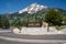 Grand Teton National Park, Wyoming: Sign for Jenny Lake, a famous scenic lake with a visitors center inside the