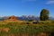 The Grand Teton sunrise reflection at Historic Moulton Barn in Grand Teton National Park,