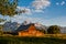 Grand Tetons and old barn