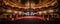 A Grand Theater With Lavish Productions Panoramic Background. Generative AI