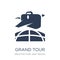 grand tour icon. Trendy flat vector grand tour icon on white background from Architecture and Travel collection