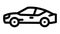 grand tourer car line icon animation