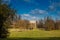 The Grand Trianon garden at the Versailles Palace in a freezing winter day just before spring