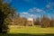 The Grand Trianon garden at the Versailles Palace in a freezing winter day just before spring