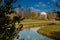 The Grand Trianon garden at the Versailles Palace in a freezing winter day just before spring