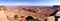 Grand viewpoint overlook panorama, Canyonlands, blue sky