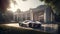 Grandeur and Glamour: Luxury House & Bright-light Supercar Combo