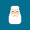 Grandfather face pixel art. Granddad head 8 bit. Gray beard vector illustration