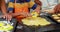 Grandfather and father assisting boy to make cookies 4k