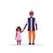 Grandfather and granddaughter standing together old senior african american man holding hand little girl child family