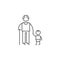 Grandfather, grandson icon. Element of family life icon. Thin line icon for website design and development, app development.