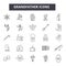 Grandfather line icons, signs, vector set, linear concept, outline illustration