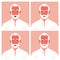 Grandfather\\\'s avatars with different facial expressions.