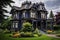 Grandiose Beautiful victorian cute mansion. Generate Ai