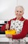 Grandma baking cake