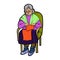 Grandma in Chair knits