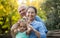 Grandma and grandpa with little grandaughter