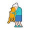 Grandma hugs cat. grandmother loves pet. granny amd home animal. vector illustration