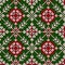 Grandma s Christmas knitting pattern in red, green and white colors