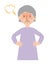 Grandma of vector illustrations to red face with angry facial expression