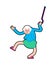 Grandmother Dance. Grandma Dances. Old lady cool. Vector illustration