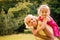 Grandmother with grandchild portrait