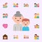 grandmother, grandson cartoon icon. family icons universal set for web and mobile