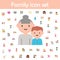 Grandmother, grandson cartoon icon. Family icons universal set for web and mobile