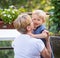 Grandmother hugs and lovely kisses