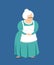 Grandmother isolated. Elderly woman. Pensioner granny vector illustration